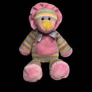 Toys R Us Animal Alley Lion Plush Toy Stuffed Animal Pastel Multicolor RARE VHTF